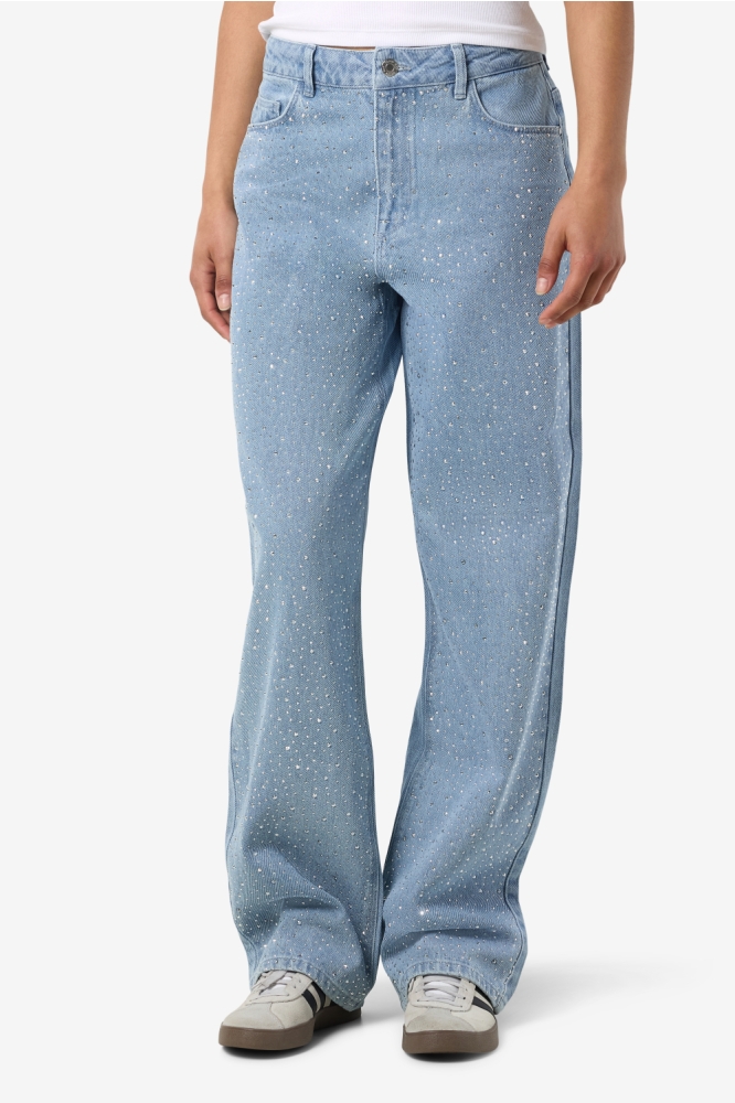 NMJANNEL HW LOOSE JEANS FO088LB NOO 27036689 Light Bllue Denim